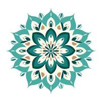 bloem mandala patroon vector geïsoleerd Aan een wit achtergrond, abstract kleurrijk patroon mandala