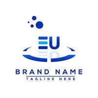 brief EU blauw professioneel logo voor allemaal soorten van bedrijf vector