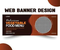 voedsel banier menu en restaurant sociaal media web banier sjabloon ontwerp vector