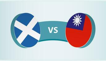 Schotland versus Taiwan, team sport- wedstrijd concept. vector