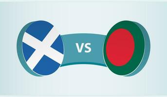 Schotland versus bangladesh, team sport- wedstrijd concept. vector