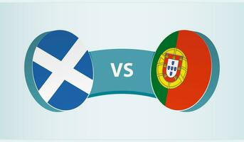 Schotland versus Portugal, team sport- wedstrijd concept. vector