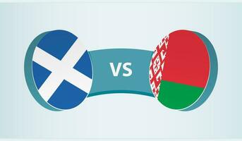 Schotland versus Wit-Rusland, team sport- wedstrijd concept. vector