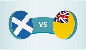 Schotland versus nee, team sport- wedstrijd concept. vector