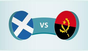 Schotland versus Angola, team sport- wedstrijd concept. vector
