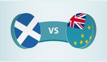 Schotland versus tuvalu, team sport- wedstrijd concept. vector