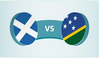 Schotland versus Solomon eilanden, team sport- wedstrijd concept. vector