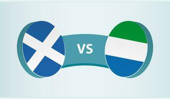 Schotland versus Sierra leone, team sport- wedstrijd concept. vector