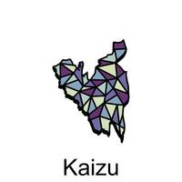 kaart stad van Kaizu ontwerp, hoog gedetailleerd vector kaart - Japan vector ontwerp sjabloon, geschikt voor uw bedrijf