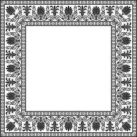 vector monochroom zwart plein klassiek Grieks ornament. Europese ornament. grens, kader oude Griekenland, Romeins rijk