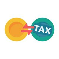 uitwisseling belasting voor korting de concept van te veel betalen belastingen vector
