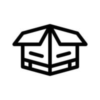 Open doos icoon vector symbool ontwerp illustratie