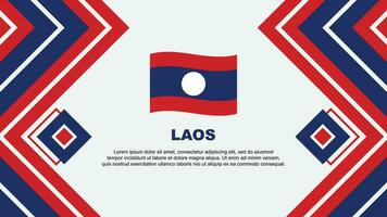 Laos vlag abstract achtergrond ontwerp sjabloon. Laos onafhankelijkheid dag banier behang vector illustratie. Laos ontwerp