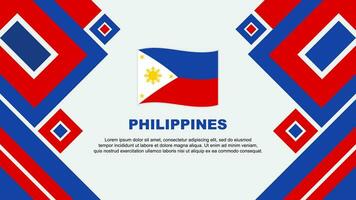 Filippijnen vlag abstract achtergrond ontwerp sjabloon. Filippijnen onafhankelijkheid dag banier behang vector illustratie. Filippijnen tekenfilm