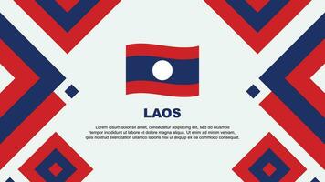Laos vlag abstract achtergrond ontwerp sjabloon. Laos onafhankelijkheid dag banier behang vector illustratie. Laos sjabloon