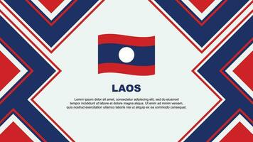 Laos vlag abstract achtergrond ontwerp sjabloon. Laos onafhankelijkheid dag banier behang vector illustratie. Laos vector
