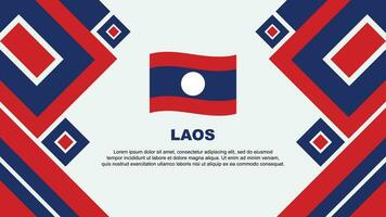 Laos vlag abstract achtergrond ontwerp sjabloon. Laos onafhankelijkheid dag banier behang vector illustratie. Laos tekenfilm
