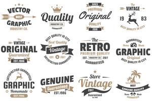 Vintage Retro Vector Labels voor banner