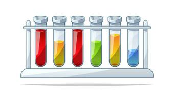 transparant glas test buis vector. uitrusting voor chemisch laboratorium. vector