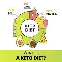 keto eetpatroon illustratie vector