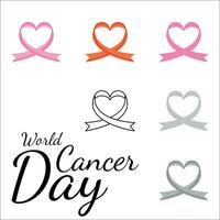 wereld kanker dag illustratie vector