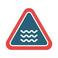 rivier- teken vector glyph twee kleur icoon voor persoonlijk en reclame gebruiken.
