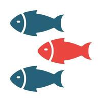 vissen vector glyph twee kleur icoon voor persoonlijk en reclame gebruiken.