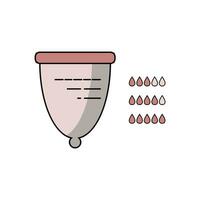 vrouwen menstruatie en stootkussens lineal illustratie vector