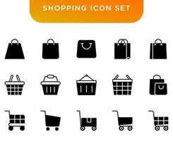 winkelen icon set vector voor uw ontwerp