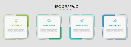 bedrijf infographic ontwerp element en 4 aantal opties. vector