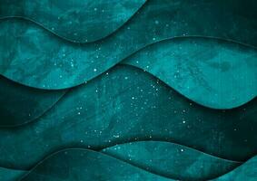 donker blauw abstract grunge golvend achtergrond met deeltjes vector