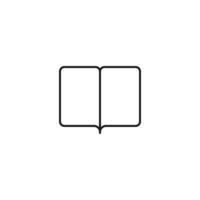 gemakkelijk geopend boek vector lijn teken voor advertentie. perfect voor web plaatsen, boeken, winkels, winkels. bewerkbare beroerte in minimalistisch schets stijl