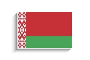 vlak rechthoek Wit-Rusland vlag icoon vector
