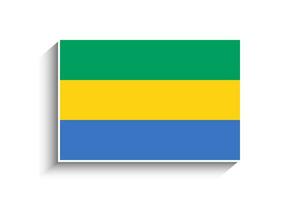 vlak rechthoek Gabon vlag icoon vector