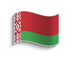 vector Wit-Rusland golvend vlag icoon
