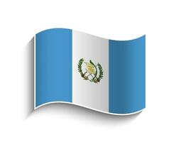 vector Guatemala golvend vlag icoon