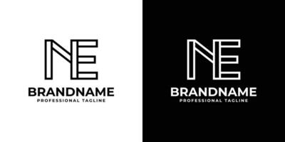brief ne monogram logo, geschikt voor ieder bedrijf met ne of nl initialen. vector