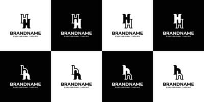 brief hh monogram logo bundel, geschikt voor bedrijf met hh initialen. vector