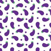 aubergine groenten naadloze abstracte patroon op witte achtergrond vector