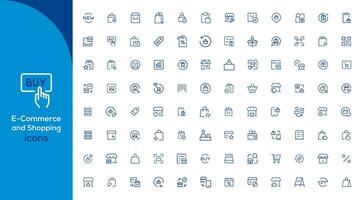 groot reeks van boodschappen doen pictogrammen. e-commerce icoon verzameling. online boodschappen doen dun lijn pictogrammen vector