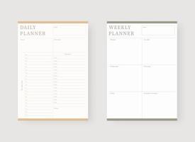 moderne planner sjabloon set. set van planner en takenlijst. vector