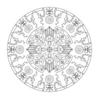 Kerstmis mandala. luxe hart, Kerstmis boom, lolly, hart lolly en snoep riet. kleur bladzijde. vector