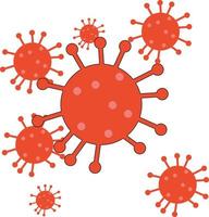 covid-19 virus in het rood vector