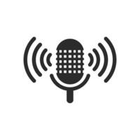 microfoon podcast logo icoon vector