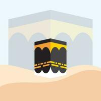 kaaba illustratie vlak ontwerp vector