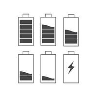 platte batterijpictogram vector