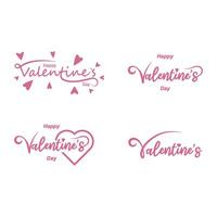 gelukkig valentijnsdag dag typografie vector