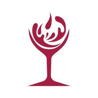 glas wijn logo vector