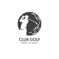 golf logo icoon vector