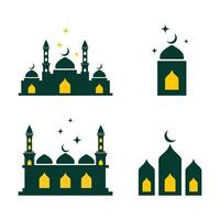 Islamitisch moskee Ramadan mubarak vector